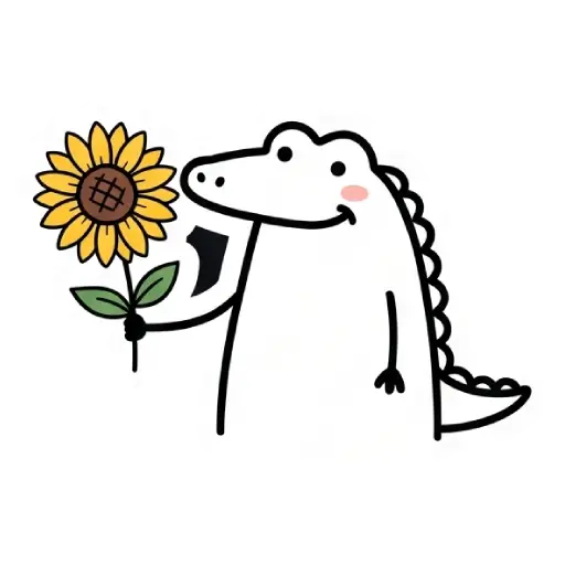 florak stickers, cute, funny, stickers, WhatsApp stickers, sticker pack, Alligator (10)